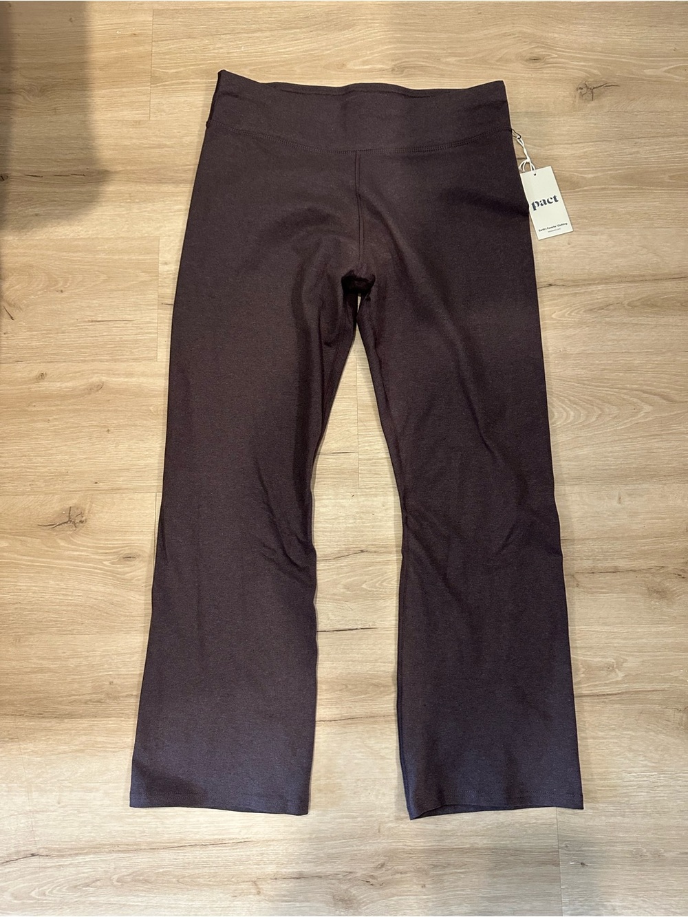 Pact Women’s Brown Stretch Flare Pants